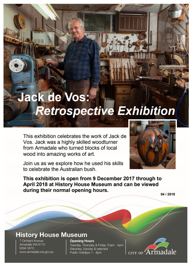 Jack de Vos Retrospective Exhibition flyer